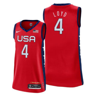 USA Basketball Team #4 Jewell Loyd Summer Olympics Red Men's Jersey Stitched