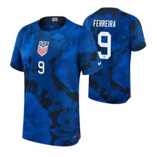 Men's Jesus Ferreira USMNT National Team Blue Away Soccer Jersey 2022-23