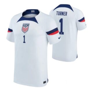 Men's Matt Turner USMNT National Team White Home Soccer Jersey 2022-23