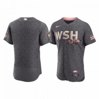 Men's Flex Base Washington Nationals Gray 2022 City Connect Cherry Blossom Jersey