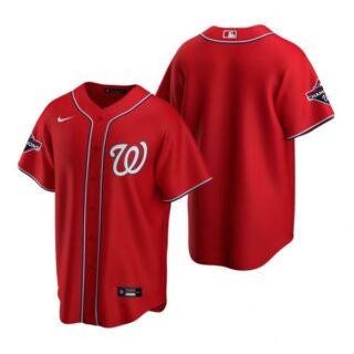 Men's Blank Washington Nationals Cool Base Jersey Red World Series Champions Red WS