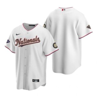 Men's Blank Washington Nationals Cool Base Jersey Red World Series Champions White Gold WS