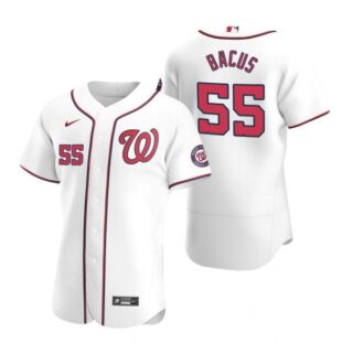 Men's Dakota Bacus Washington Nationals Flex Base Jersey Red White Home