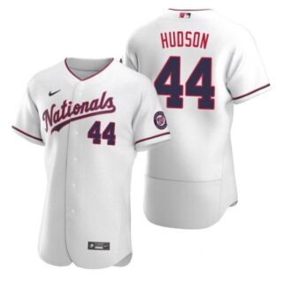 Men's Daniel Hudson Washington Nationals Flex Base Jersey Black Golden White Alternate