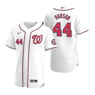 Men's Daniel Hudson Washington Nationals Flex Base Jersey Black Golden White Home