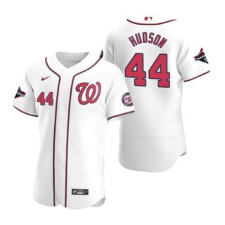 Men's Daniel Hudson Washington Nationals Flex Base Jersey Navy World Series Champions White WS