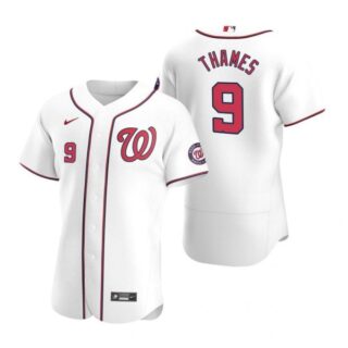 Men's Eric Thames Washington Nationals Flex Base Jersey Red World Series Champions White Home