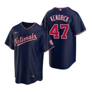Men's Howie Kendrick Washington Nationals Cool Base Jersey Navy Navy
