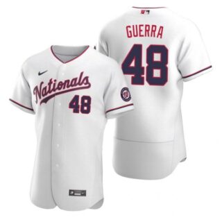 Men's Javy Guerra Washington Nationals Flex Base Jersey White Alternate White Alternate