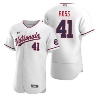 Men's Joe Ross Washington Nationals Flex Base Jersey White Alternate White Alternate