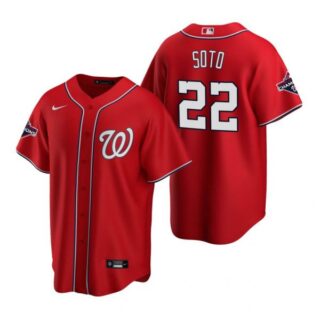 Men's Juan Soto Washington Nationals Cool Base Jersey Red World Series Champions Red WS