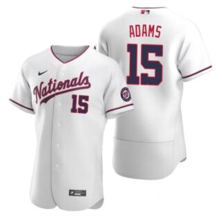 Men's Matt Adams Washington Nationals Flex Base Jersey White Alternate White Alternate