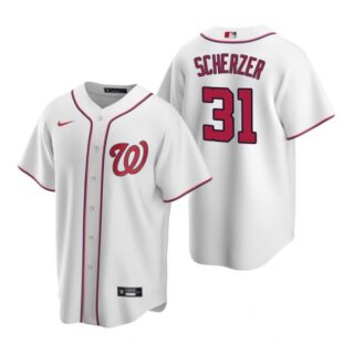 Men's Max Scherzer Washington Nationals Cool Base Jersey White Home White Home