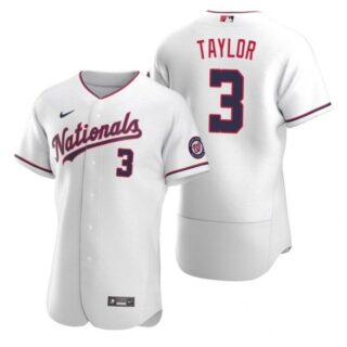 Men's Michael A. Taylor Washington Nationals Flex Base Jersey Black Golden White Alternate