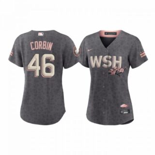 Women's Patrick Corbin Washington Nationals Gray 2022 City Connect Cherry Blossom Jersey