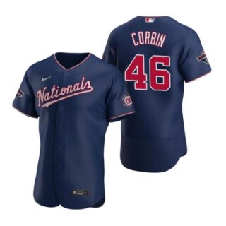Men's Patrick Corbin Washington Nationals Flex Base Jersey Navy World Series Champions Navy WS