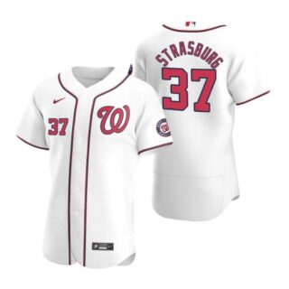 Men's Stephen Strasburg Washington Nationals Flex Base Jersey Black Golden White Home