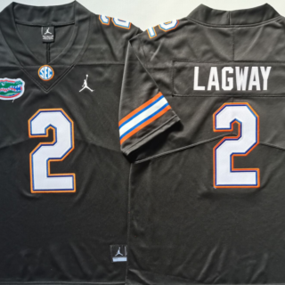 Men's Florida Gators #2 DJ Lagway Black Stitched Jersey