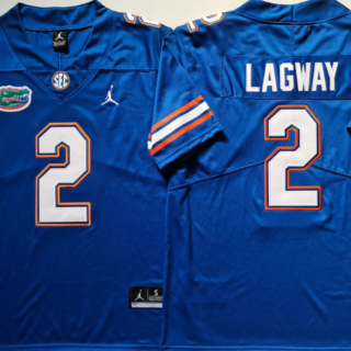 Men's Florida Gators #2 DJ Lagway Royal Stitched Jersey
