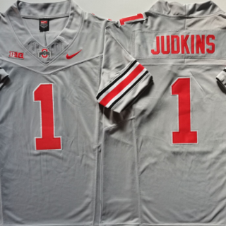 Men's Ohio State Buckeyes #1 Quinshon Judkins Grey F.U.S.E. Limited Stitched Jersey