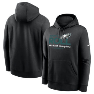 Men's Philadelphia Eagles Black 2024 NFC East Champions Locker Room Trophy Collection Pullover Hoodie