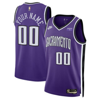 Men's Sacramento Kings Active Player Custom Purple 2024 25 Classic Edition Stitched Basketball Jersey