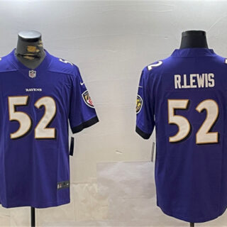 Men's Baltimore Ravens #52 Ray Lewis Purple Vapor Untouchable Limited Football Jersey