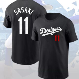 Men's Roki Sasaki #11 Los Angeles Dodgers T-shirt