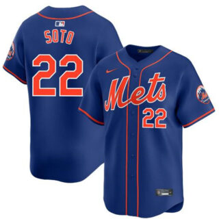 Youth New York Mets #22 Juan Soto Royal 2024 Alternate Limited Stitched Baseball Jersey