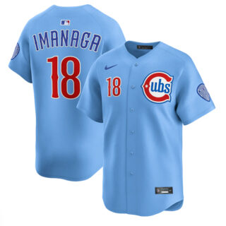 Men's Chicago Cubs #18 Shota Imanaga Blue 2024 25 2nd Alternate Limited Stitched Baseball Jersey