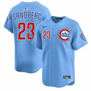 Men's Chicago Cubs #23 Ryne Sandberg Blue 2024 25 2nd Alternate Limited Stitched Baseball Jersey