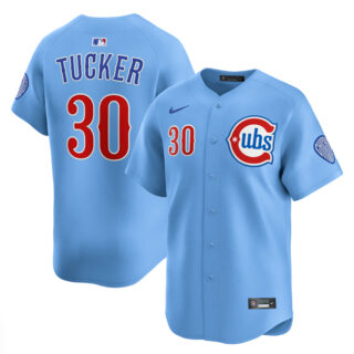 Youth Chicago Cubs #30 Kyle Tucker Blue 2024 25 2nd Alternate Limited Stitched Baseball Jersey
