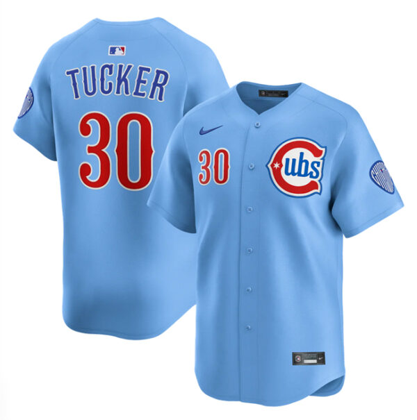 Youth Chicago Cubs #30 Kyle Tucker Blue 2024 25 2nd Alternate Limited Stitched Baseball Jersey