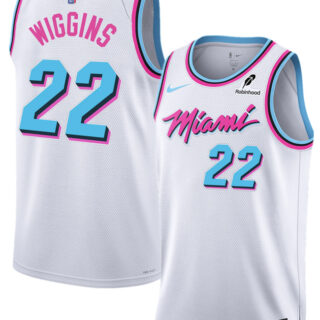 Men's Miami Heat #22 Andrew Wiggins White 2025 City Edition Stitched Basketball Jersey