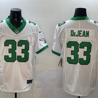 Men's Philadelphia Eagles #33 Cooper DeJean White F.U.S.E Vapor Untouchable Limited Stitched Football Jersey