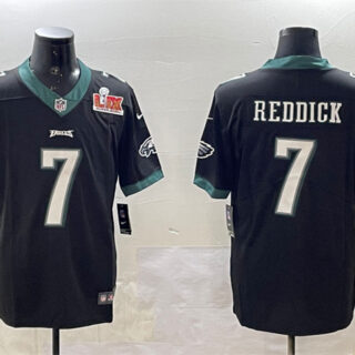 Men's Philadelphia Eagles #7 Haason Reddick Black 2025 Super Bowl LIX Patch Vapor Untouchable Limited Stitched Football Jersey