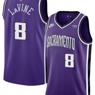 Men's Sacramento Kings #8 Zach LaVine Purple 2025 Classic Edition Stitched Basketball Jersey