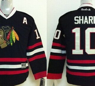 Youth Chicago Blackhawks #10 Patrick Sharp Black Jersey