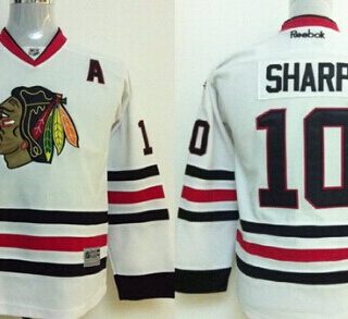 Youth Chicago Blackhawks #10 Patrick Sharp White Jersey