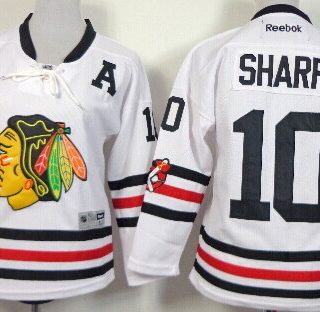 Youth Chicago Blackhawks #10 Patrick Sharp 2015 Winter Classic White Jersey