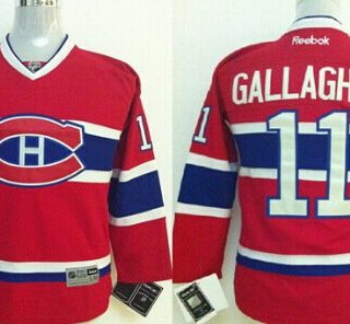 Youth Montreal Canadiens #11 Brendan Gallagher Red Jersey