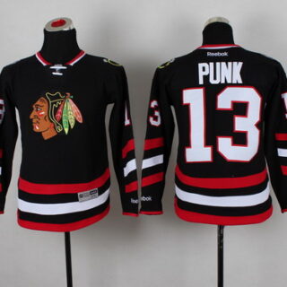 Youth Chicago Blackhawks #13 CM Punk 2014 Stadium Series Black Jersey