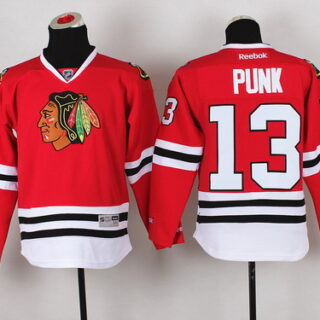 Youth Chicago Blackhawks #13 CM Punk Red Jersey
