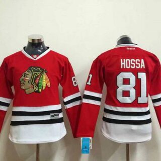 Women's Chicago Blackhawks #81 Marian Hossa Red Jersey