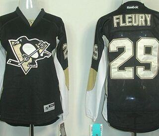 Women's Pittsburgh Penguins #29 Marc-Andre Fleury Black Jersey