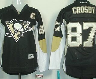 Women's Pittsburgh Penguins #87 Sidney Crosby Black Jersey