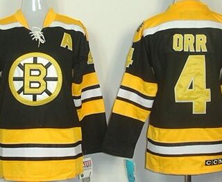 Women's Boston Bruins #4 Bobby Orr Black CCM Jersey