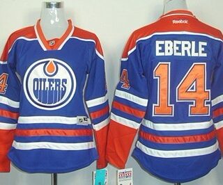 Women's Edmonton Oilers #14 Jordan Eberle Royal Blue s Jersey