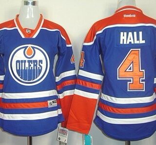 Women's Edmonton Oilers #4 Taylor Hall Royal Blue s Jersey