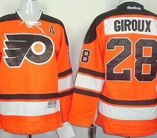 Youth Philadelphia Flyers #28 Claude Giroux 2012 Winter Classic Orange Jersey
